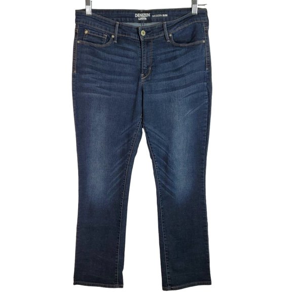 Levi's Denim - Denizen from Levi's Womens Modern Slim Straight Leg Jeans 14 Mid Rise Dark Denim